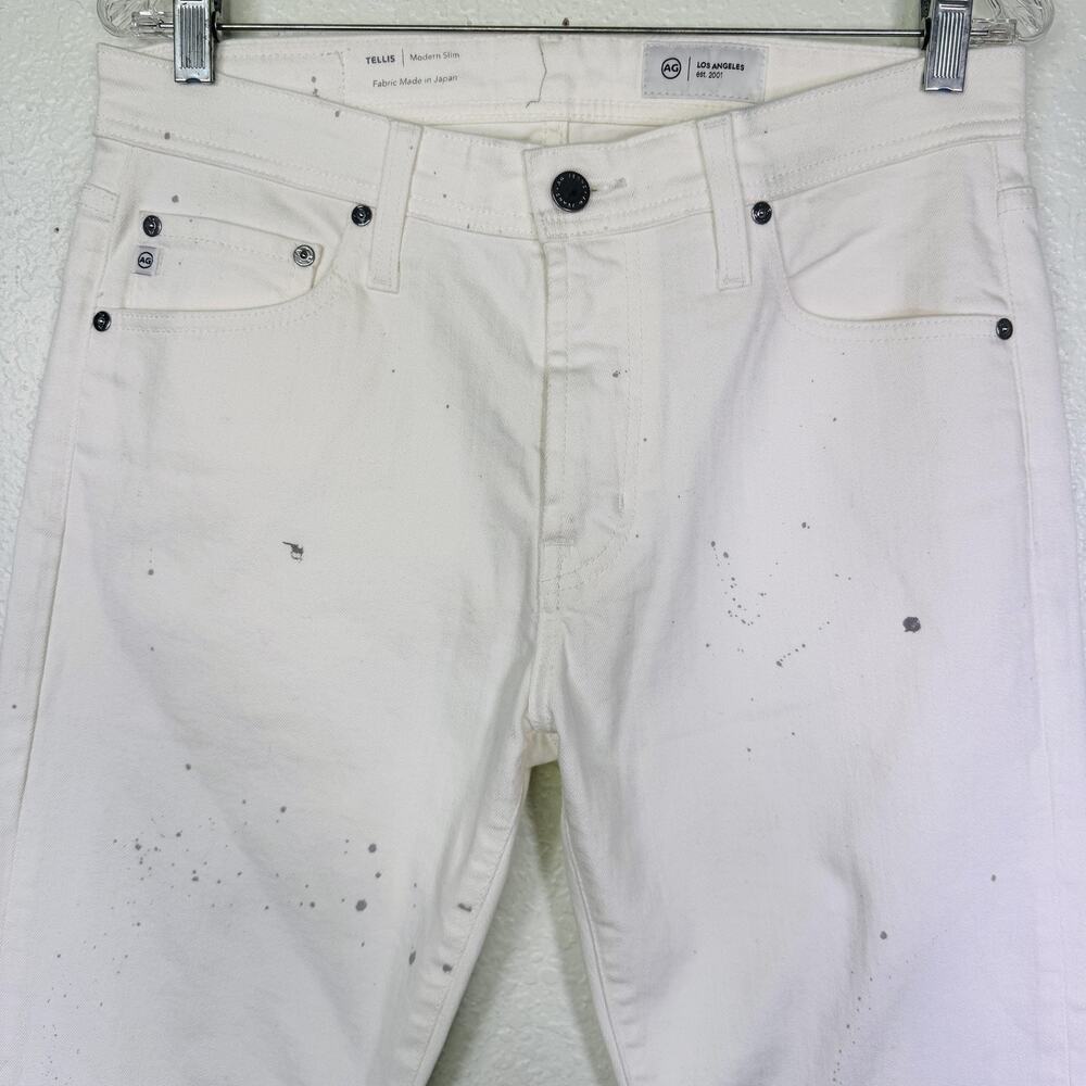 AG Adriano Goldschmied Tellis Jeans Mens 32 x 32 Modern Slim Paint Splatter - Picture 5 of 14
